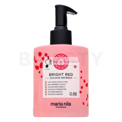 Maria Nila Colour Refresh vyživujúca maska ​​s farebnými pigmentmi pre oživenie červených odtieňov Bright Red 300 ml