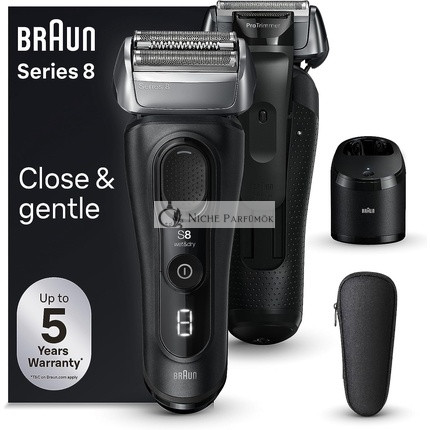 Braun Series 8 Pánska Holiaca Hlava 4+1, Elektrická Holiaca Hlava, Presný Zastrihávač, Čistiaca Stanica, 60 Minút Prevádzky, Mokré a Suché, Darček pre Mužov, Vyrobené v Nemecku 8560cc Čierna