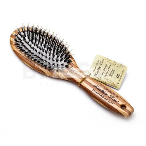 Olivia Garden Healthy Hair Bamboo Brush Ionic Combo Paddle HH-P6 kefa na vlasy so štetinami z nylonu a diviaka