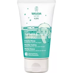   Weleda Bio Kids 2in1 Sprchový a Šampón Svieža Mäta, 150ml