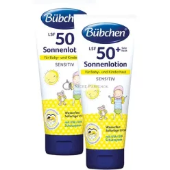   Bübchen Sensitiv Slnečný Krém SPF 50+ Vodoodolný Krém na Ochranu Pleti pre Citlivú Detsku Pokožku