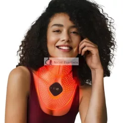   FAQ 211 Nositeľná silikónová anti-aging NIR + 7 LED svetelná terapia maska na krk a dekolt, luxusná starostlivosť o pleť proti vráskam a jemným linkám, bezdrôtová a ľahká, flexibilné prispôsobenie a plné pokrytie, starostlivosť o krásu