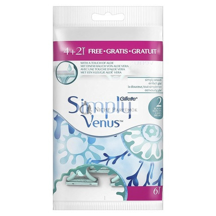 Gillette Simply Venus2 Jednorazové Britvy - Balenie 6 Kusov