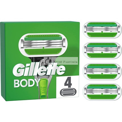 Gillette Body Holiace čepele pre mužov 4 Nahradné čepele, 3 čepele Silnejšie ako oceľ
