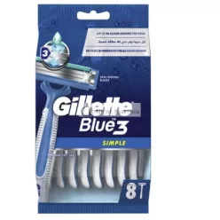   Gillette Blue Simple 3 Jednorazové Holiace Strojčeky - 8 Kusov