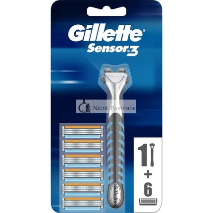 Gillette Sensor3 Pánsky Holiaci Strojek s 6 Čepeľami Čierny