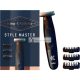 King C. Gillette Style Master Zastrihávač brady pre mužov s 1 vymeniteľnou 4D čepeľou a 3 vymeniteľnými nástavcami