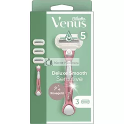   Gillette Venus Deluxe Smooth Sensitive dámsky holiaci strojček 3 kusy - balenie 3