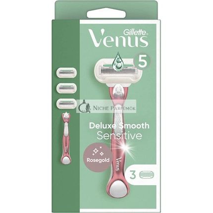 Gillette Venus Deluxe Smooth Sensitive dámsky holiaci strojček 3 kusy - balenie 3
