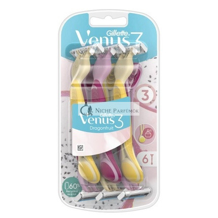 Venus 3 Dračí ovoce jednorázové holicí strojky 6 kusů