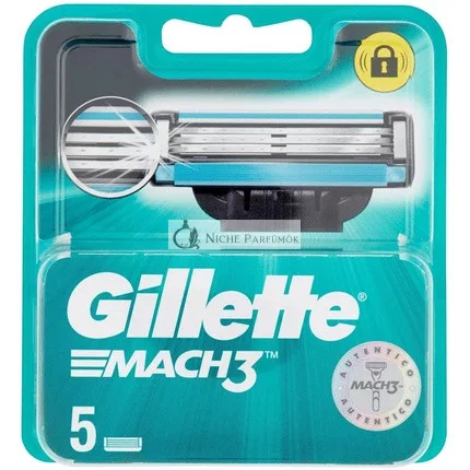 Gillette Mach 3 Náhradné čepele na holenie - 5 kusov