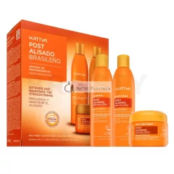   Kativa Post Brazilian Straightening Kit sada po narovnaní vlasov keratínom 2 x 225 ml + 150 ml