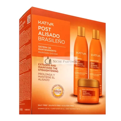 Kativa Post Brazilian Straightening Kit sada po narovnaní vlasov keratínom 2 x 225 ml + 150 ml