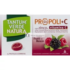   Angelini Tantum Verde Natura Propolis+C Bobúková príchuť 15 tabliet