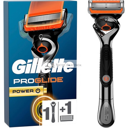 Gillette ProGlide Power Pánsky mokrý holiaci strojček + 1 holiaci nôž s 5 čepeľami, darček pre mužov