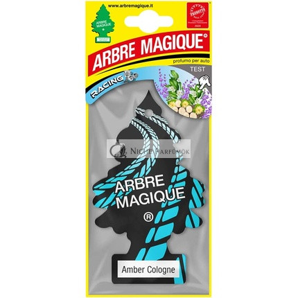 Arbre Magique Mono Car Parfum Amber Cologne Drevná a Obalová Vôňa Trvá až 7 Týždňov, Vyrobené v Taliansku