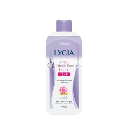 Lycia Micelárna voda 3 v 1 odstraňovač make-upu s vodou z lotosu a olejom Tsubaki, 400ml