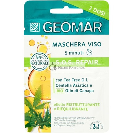 Geomar Maska na tvár S.O.S. Repair s olejom z čajovníka