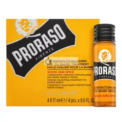   Proraso Wood And Spice olej Hot Oil Beard Treatment 4 x 17 ml