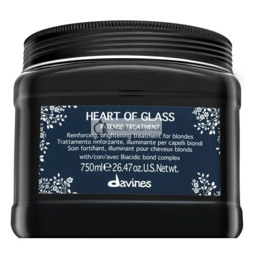 Davines Heart Of Glass Intense Treatment posilňujúca maska pre farbené, chemicky ošetrené a zosvetlené vlasy 750 ml