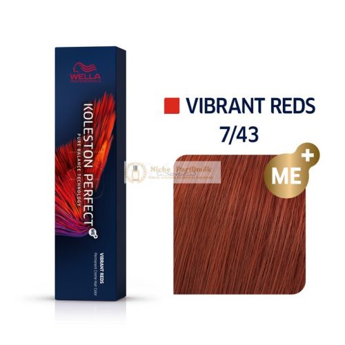 Wella Professionals Koleston Perfect Me+ Vibrant Reds profesionálna permanentná farba na vlasy 7/43 60 ml
