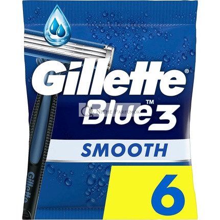 Gillette Blue3 Smooth jednorazové holiace strojky pre mužov 3 čepele 40° otočná hlava ComfortGel technológia