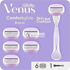   Gillette Venus Comfortglide Breeze Dámsky Holiaci Strojček s 1 Držadlom a 6 Náhradami