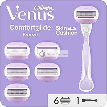 Gillette Venus Comfortglide Breeze Dámsky Holiaci Strojček s 1 Držadlom a 6 Náhradami