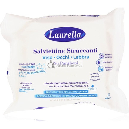 Laurella Hydratačné Utierky na Odstránenie Make-Upu