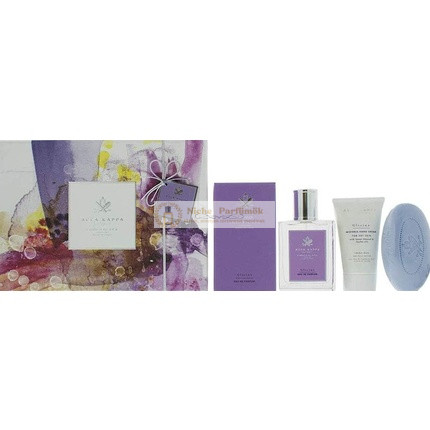 Acca Kappa Wisteria Glicine Eau de Parfum Darčeková Sada: 100ml Parfum, 150g Mydlo, 75ml Krém na Ruky