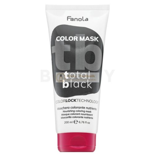 Fanola Color Mask vyživujúca maska ​​s farebnými pigmentmi pre oživenie farby Total Black 200 ml