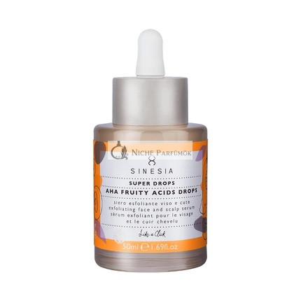 Sinesia Super Drops AHA Ovocné Kyseliny, Exfoliačné a Rozjasňujúce Sérum na Tvár a Skalpu, 50 ml