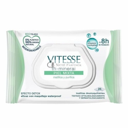 Vitesse Tri-Mineral Odstránenie Make-Upu na Zmiešanú Pokožku 25 Kusov