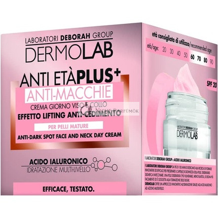 Dermolab Anti-Aging Plus Krém proti škvrnám na tvár a krk s kyselinou hyalurónovou, 50ml