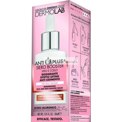 Dermolab Anti-Aging Plus Sérum na Tvár a Krk Booster Regenerujúci Liftingový Efekt s Kyselinou Hyalurónovou 30ml