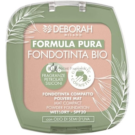 Deborah Pure Formula Organický Kompaktný Púder 03