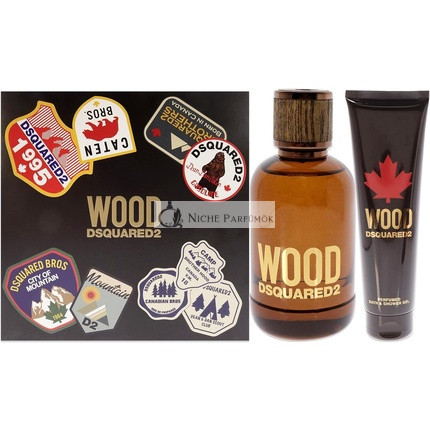 Wood by Dsquared2 pre mužov 2-dielna darčeková sada, 100 ml EDT sprej, 150 ml sprchový gél