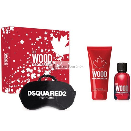 Dsquared2 Red Wood 3-dielna darčeková sada Eau de Toilette 50ml - Sprchový gél 50ml - Nočná maska