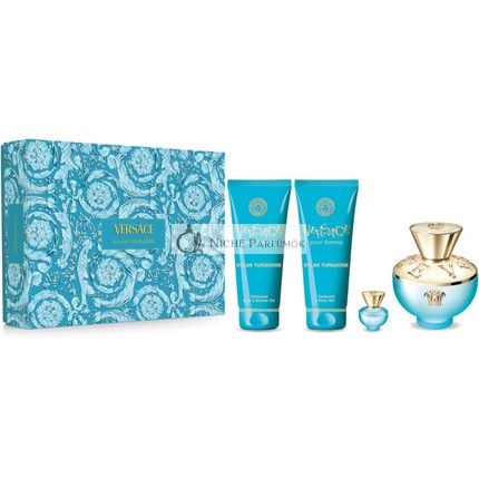 Versace Pour Femme Dylan Turquoise EDT, Mini 5 ml, Sprchový gél 100 ml, Telové mlieko 100 ml - Ženy