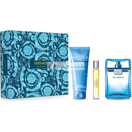 Versace Man Eau Fraiche Darčeková sada 100ml EDT 10ml EDT 150ml Sprchový gél