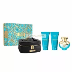   Versace Dylan Turquoise Eau De Toilette Spray 100ml 4-ČASŤOVÝ SET
