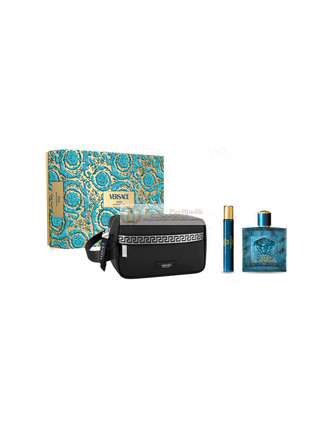 Versace Eros Eau De Toilette Sprej Vianočný Set 3 Kusy