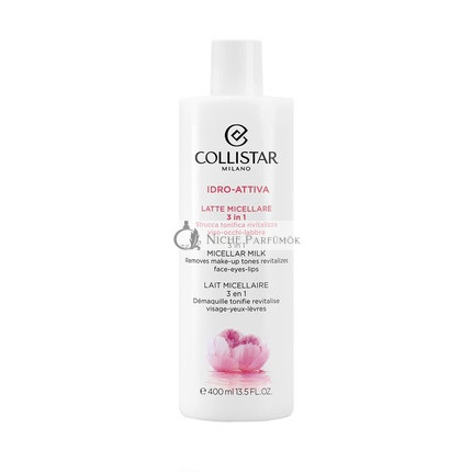 Collistar Idro Attiva 3 v 1 Micelárna Mlieko, 400ml