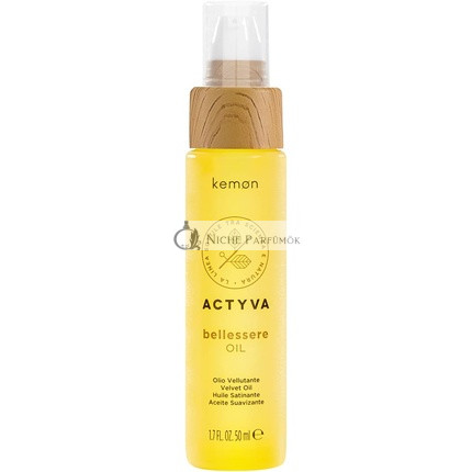Kemon Actyva Bellessere Olej pre Všetky Typy Vlasov s Arganovým a Ľanovým Olejom, Hodvábny Efekt a Proti-Frizz, 50ml