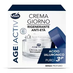   Matt Age Activ Regeneračný Krém na Tvár Anti-Aging Deň - Čistá Hyalurónová Kyselina 3P - Uklidňujúci a Hladký, Hlboká Hydratácia - 50ml