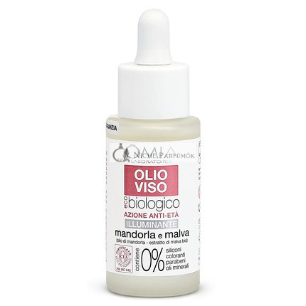 Omia Eco Bio Pleťový Olej proti Starnutiu a Rozjasňujúci s Mandľou a Malvou pre Normálnu, Suchú a Citlivú Pokožku - 30ml