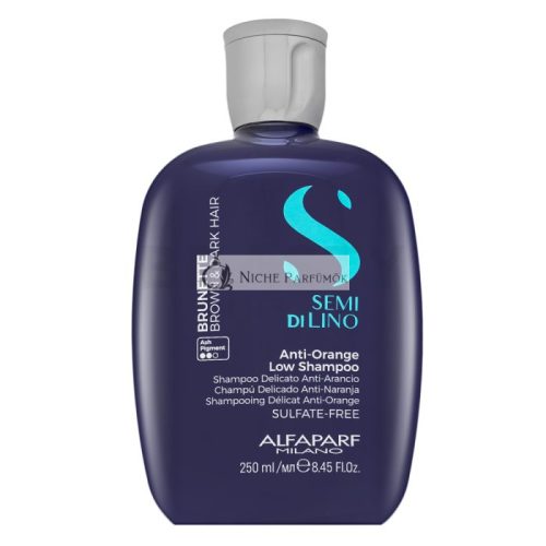 Alfaparf Milano Semi Di Lino Brunette Anti-Orange Low Shampoo neutralizujúci šampón pre hnedé odtiene 250 ml