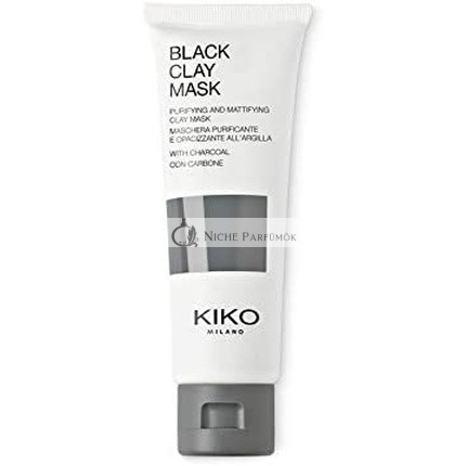 KIKO Milano Čierna hlinková maska na tvár s čiernym ílom a aktívnym uhlím, čistiaca matná maska