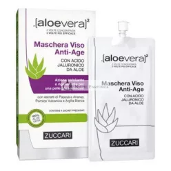   ZUCCARI Aloe Vera Anti-Aging Maska na tvár s hyalurónovou kyselinou, 20ml