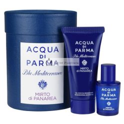   Acqua Di Parma Pánsky Parfum Vzorky Mini Blu Mediterraneo Mirto di Panarea 5ml EDT + Sprchový Gél 20ml Stredomorský Parfum pre Mužov a Ženy